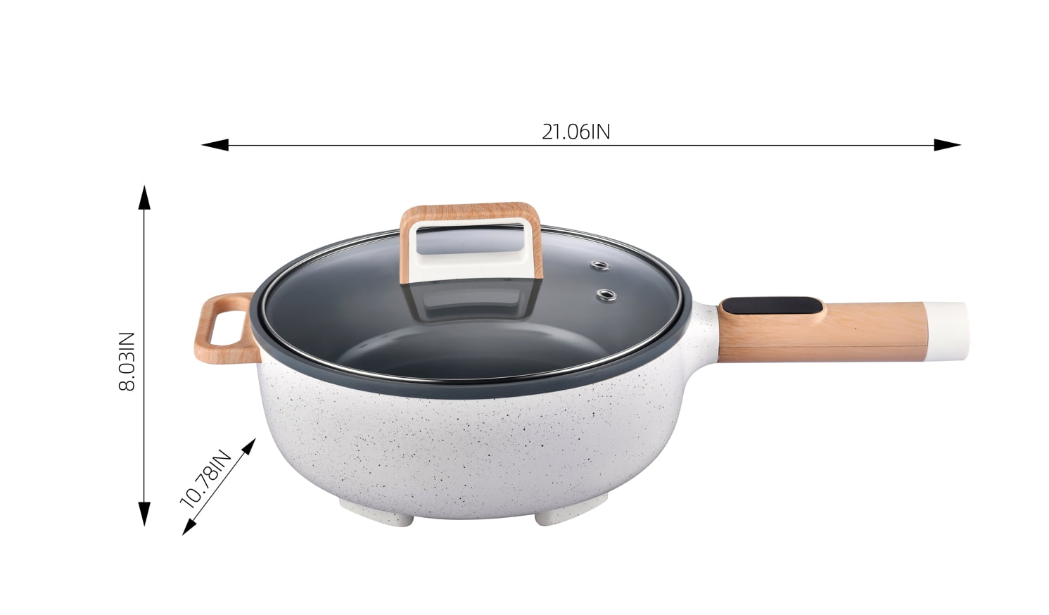 Homesteada™ 3.5L Electric Skillet, Linen Speckle