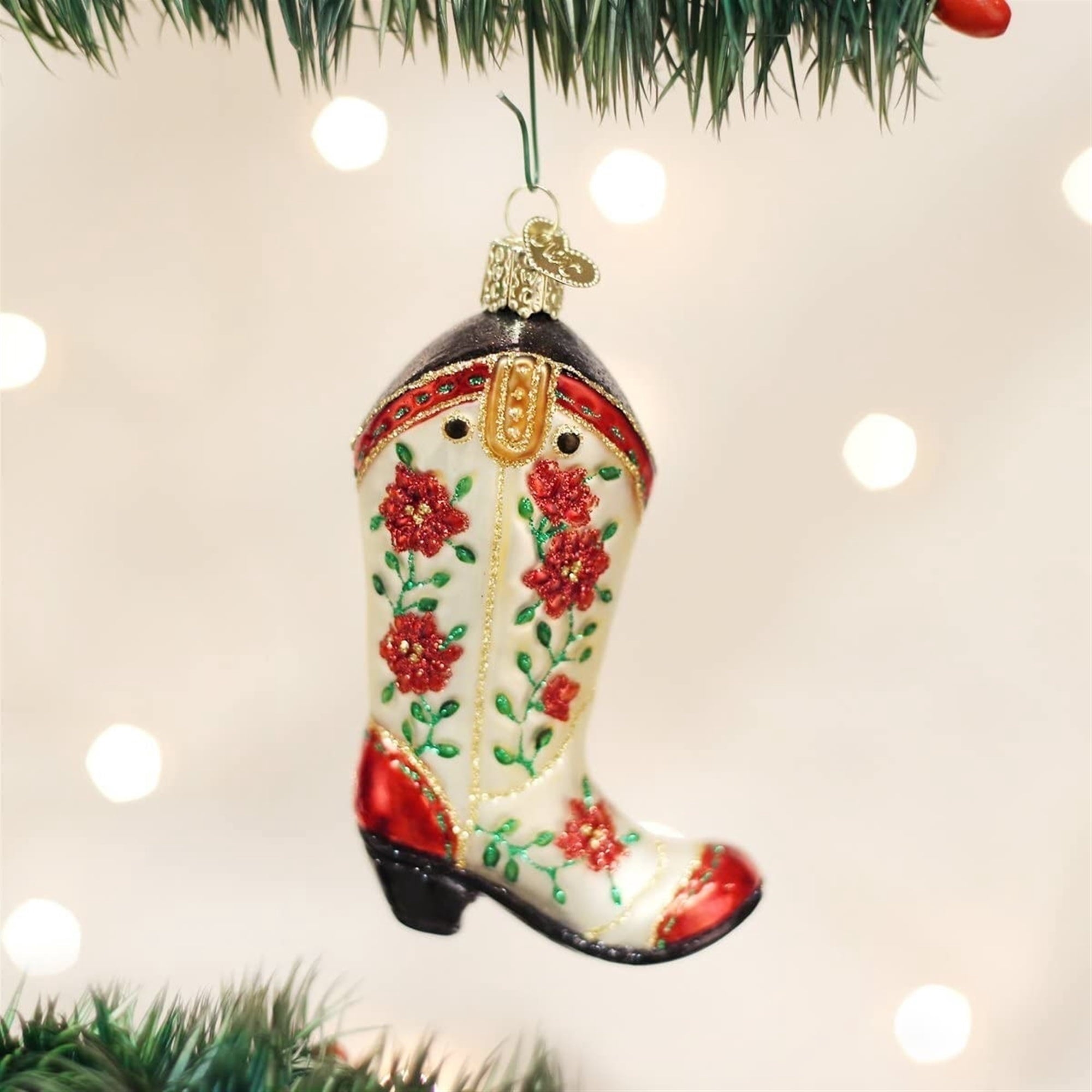 Homesteada™ Old World Christmas Cowboy Heritage Country Collection Glass Blown Ornaments for Christmas Tree Cowgirl