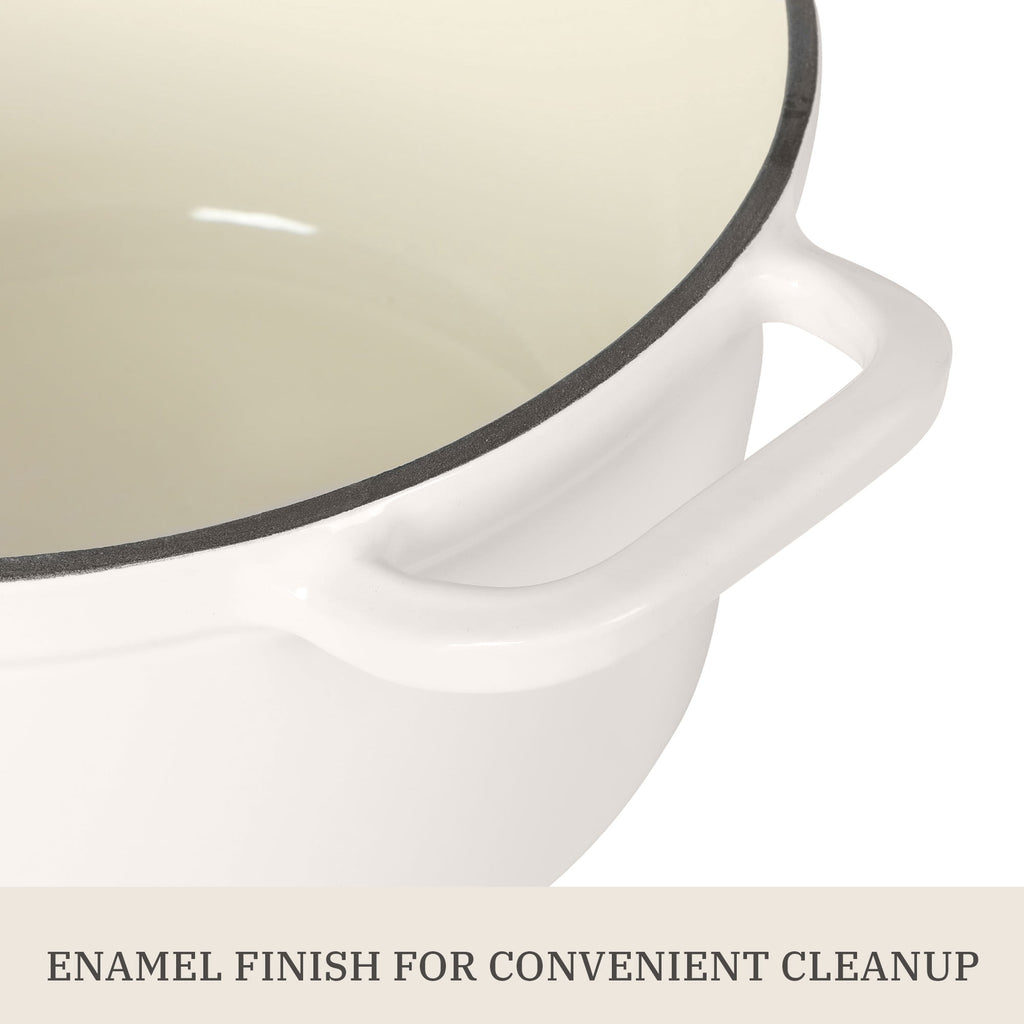 Homesteada™ 5-Quart Enameled Cast Iron Dutch Oven with Lid, Linen