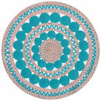 Homesteada™ Braided Floral Round Rug, 48"