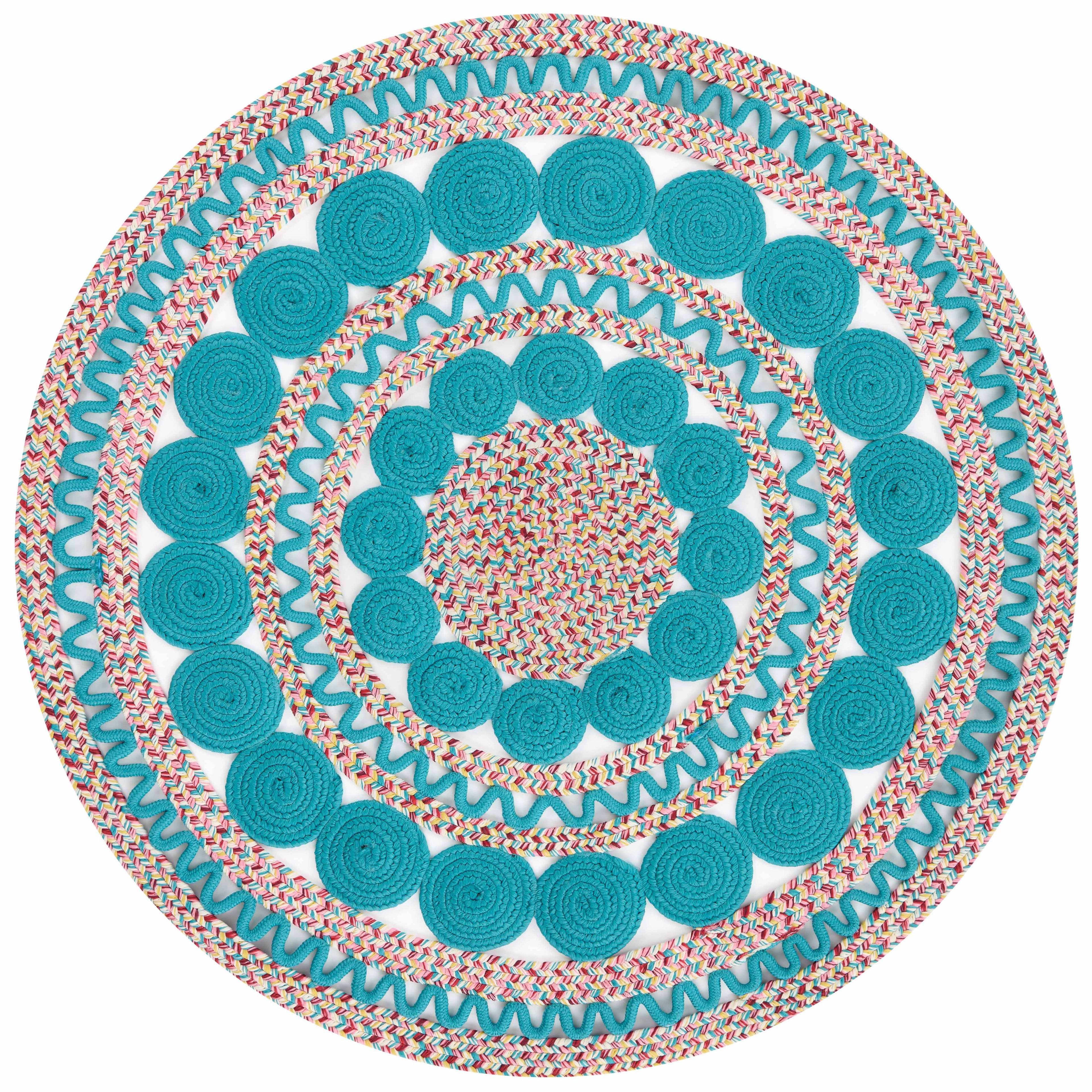 Homesteada™ Braided Floral Round Rug, 48"