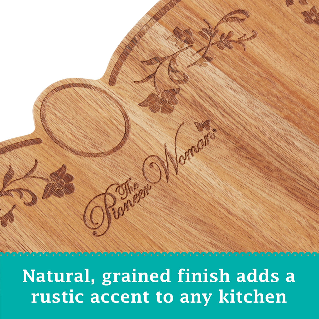 Homesteada™ Keepsake Floral 17.7" Ceramic Rolling Pin with Acacia Wood Holder
