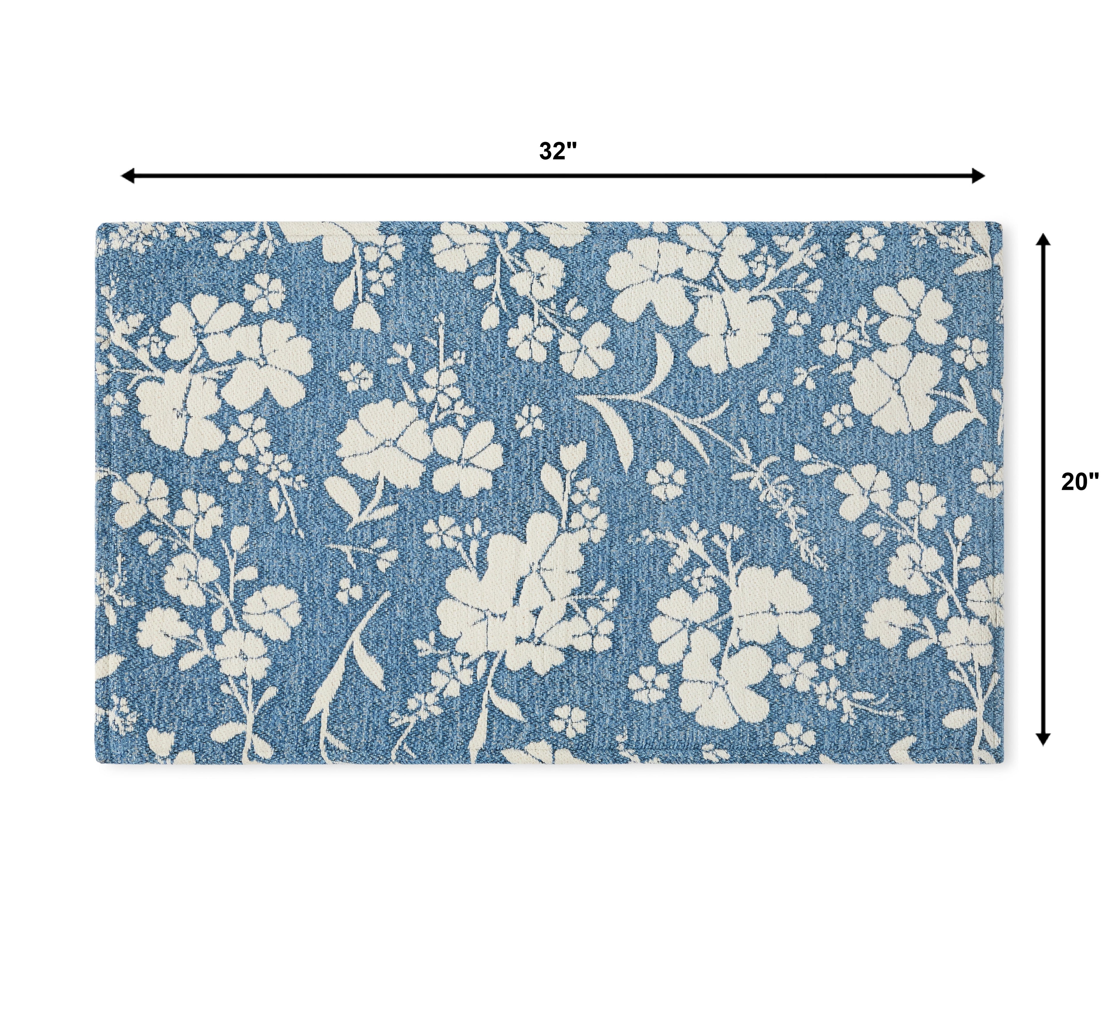 Homesteada™ Elmbrook Wildflower Cloudwalk Anti-Fatigue Comfort Mat, Blue, 20" x 32"