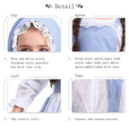 Homesteada™ Girls Heritage Country Costume Long Sleeve Dress with Apron colonial bonnet for 3-12Y