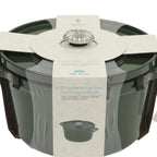 Homesteada™ 5-Quart Enamel Cast Iron Dutch Oven with Lid, Dark Green
