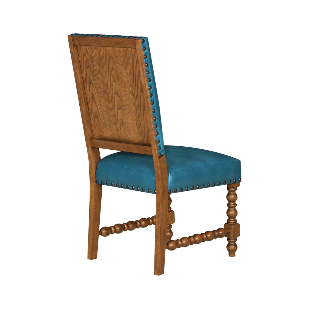 Homesteada™ Harper Faux Leather Dining Chairs, Turquoise, Set of 2