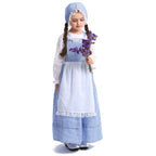 Homesteada™ Girls Heritage Country Costume Long Sleeve Dress with Apron colonial bonnet for 3-12Y