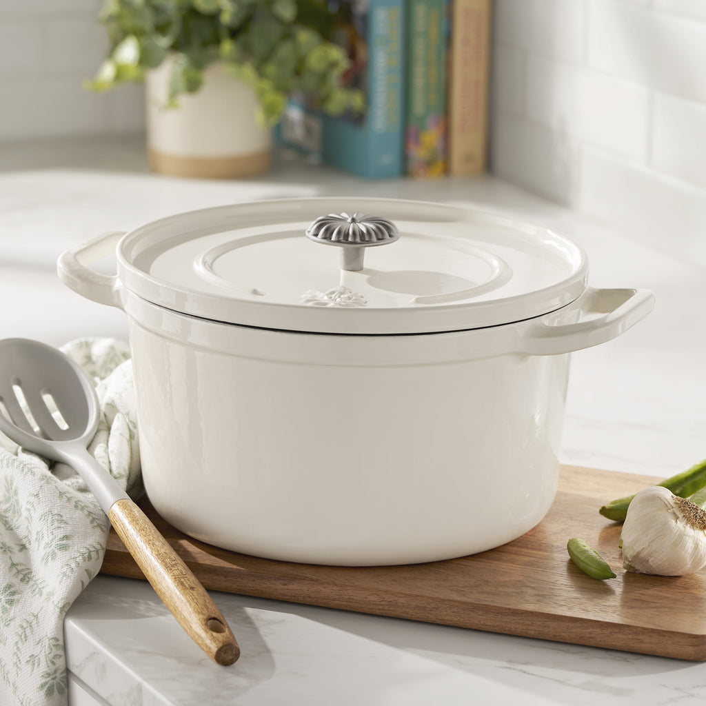 Homesteada™ 5-Quart Enameled Cast Iron Dutch Oven with Lid, Linen
