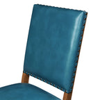 Homesteada™ Harper Faux Leather Dining Chairs, Turquoise, Set of 2