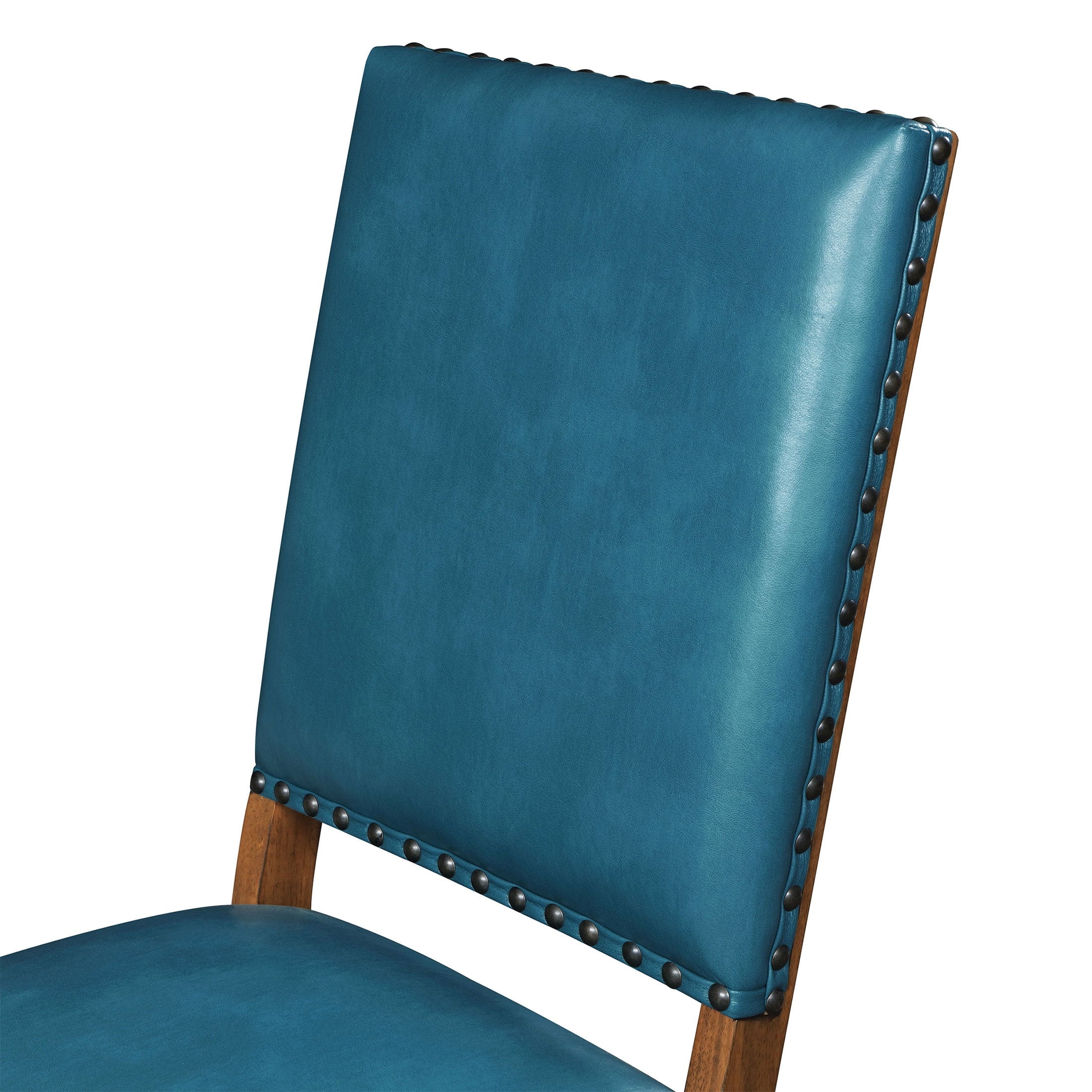 Homesteada™ Harper Faux Leather Dining Chairs, Turquoise, Set of 2