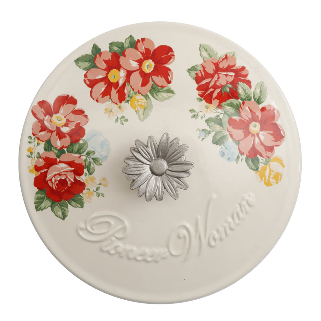 Homesteada™ Vintage Floral Enameled Cast Iron 3-Quart Dutch Oven