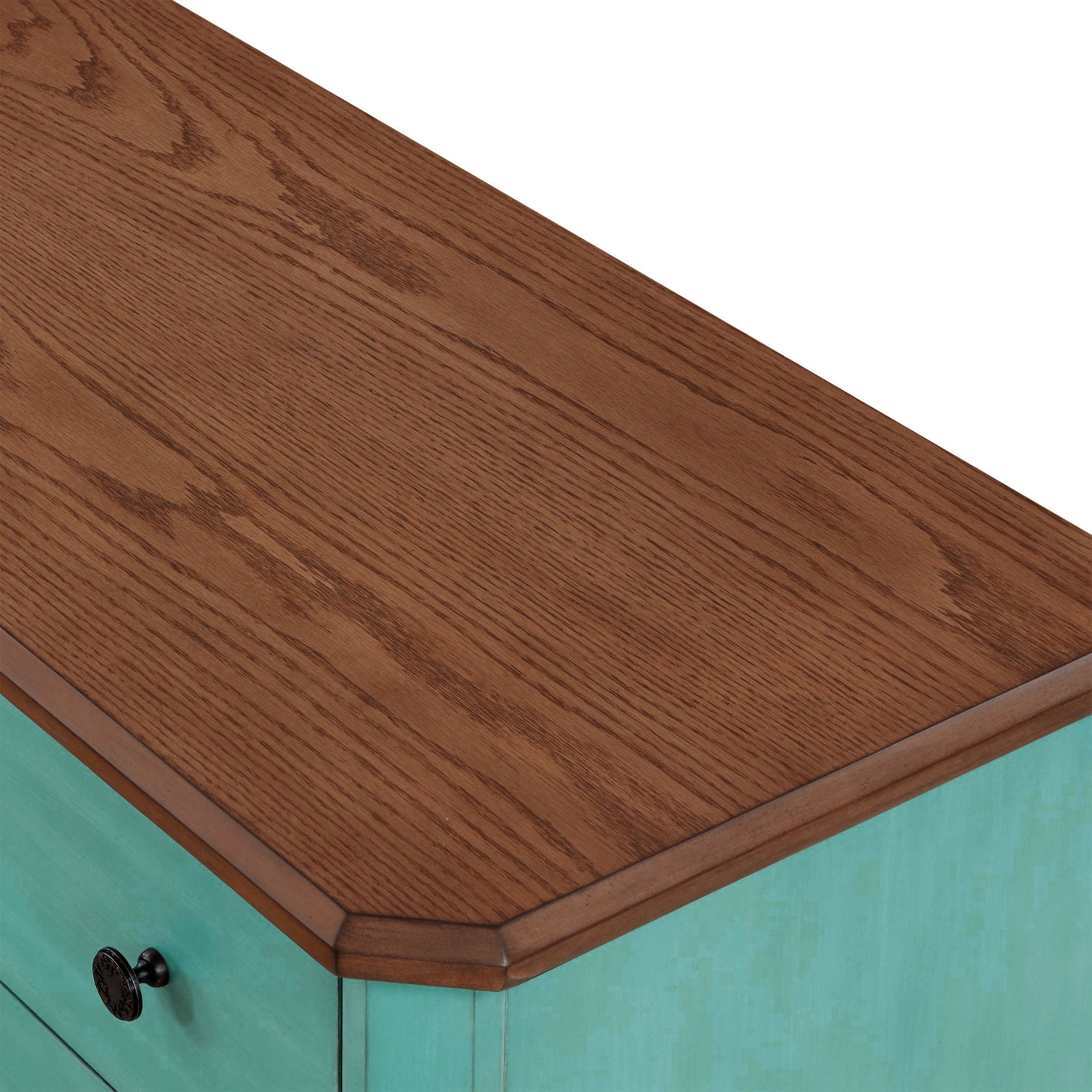 Homesteada™ 4-Drawer Dresser Made With Solid Wood Frame, Teal