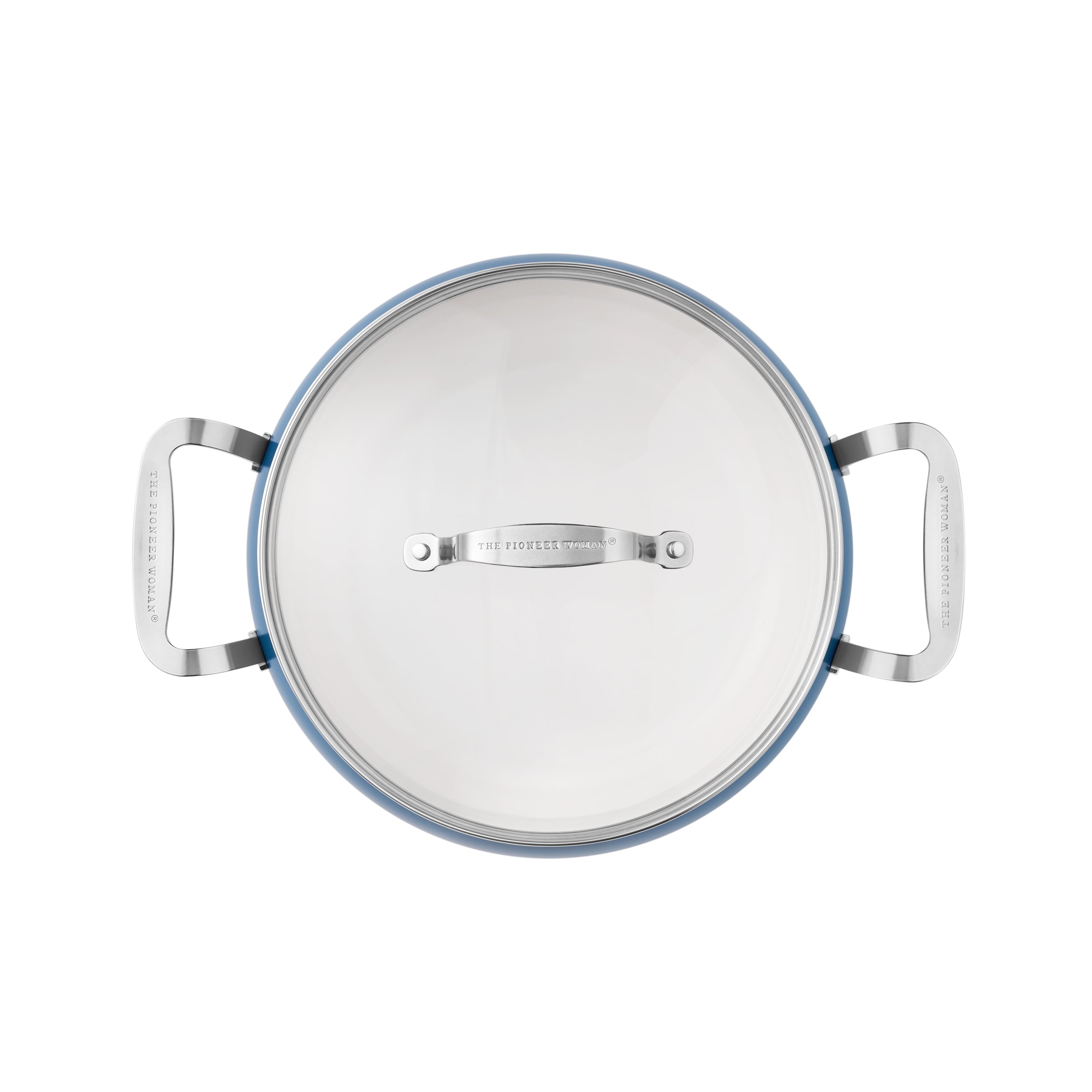 Homesteada™ Harlow 7.5 Qt Ceramic Non-Stick Stock Pot with Lid, Denim Blue