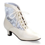 Homesteada™ Funtasma DAME-05 - 2" Heel, B.Pink Pu-Lace Victorian Ankle Boot, Lace Heritage Country-Blk Pu-Lace-10