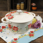 Homesteada™ Vintage Floral Enameled Cast Iron 3-Quart Dutch Oven