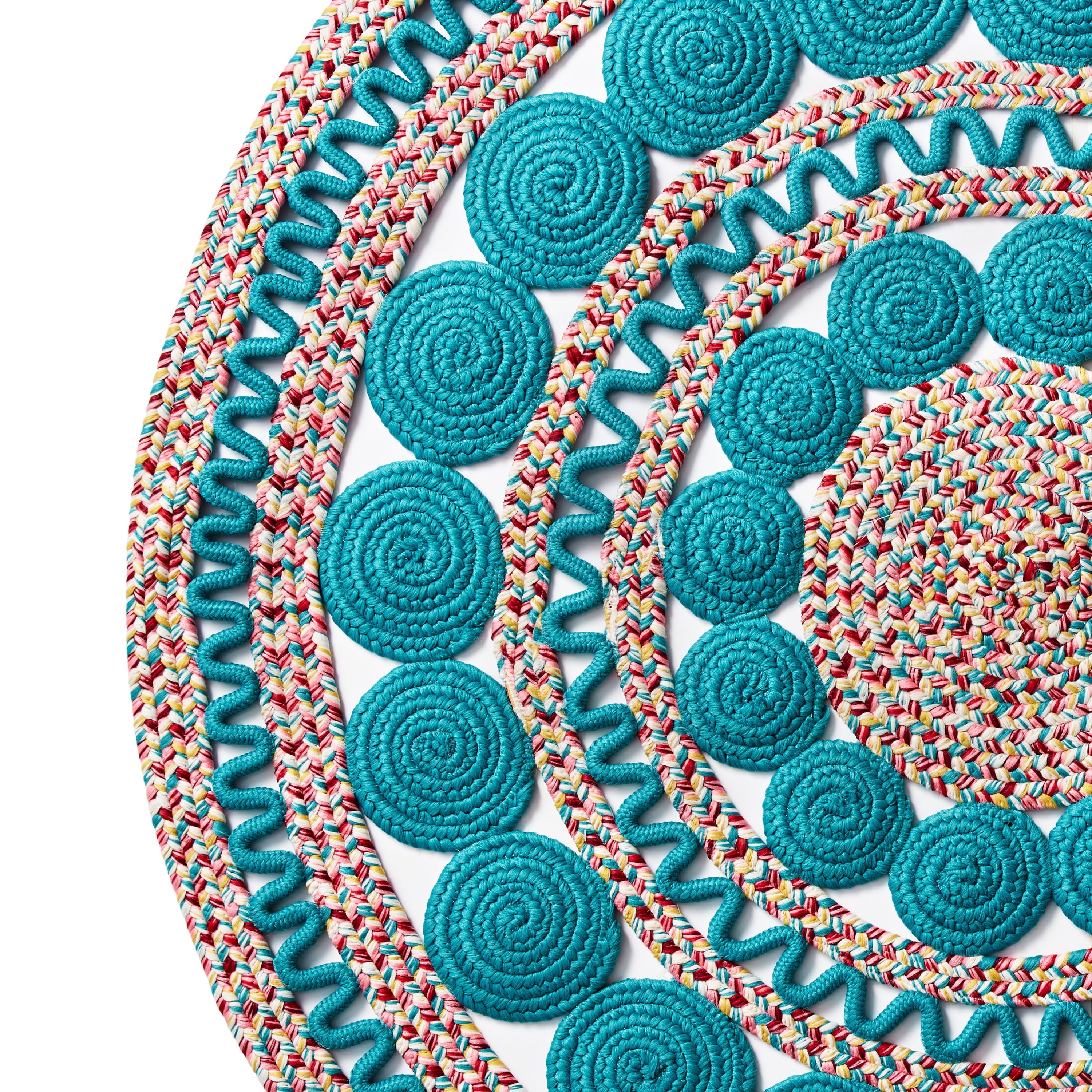 Homesteada™ Braided Floral Round Rug, 48"