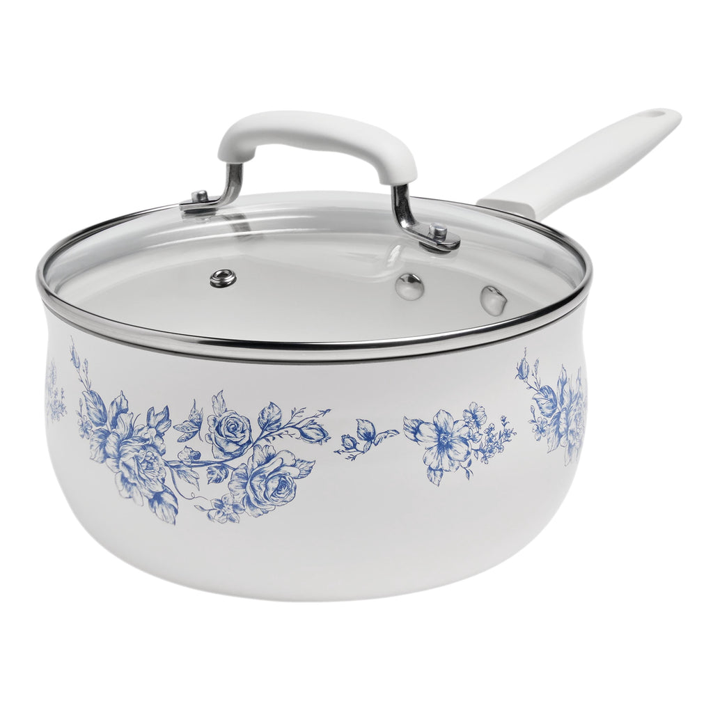 Homesteada™ 12-Piece Classic Ceramic Cookware Set, Agatha Blue