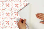 Homesteada™ Coral Tonal Scallop Peel And Stick Vinyl Wallpaper, 215-in by 20.5-in, 30.75 sq. ft.