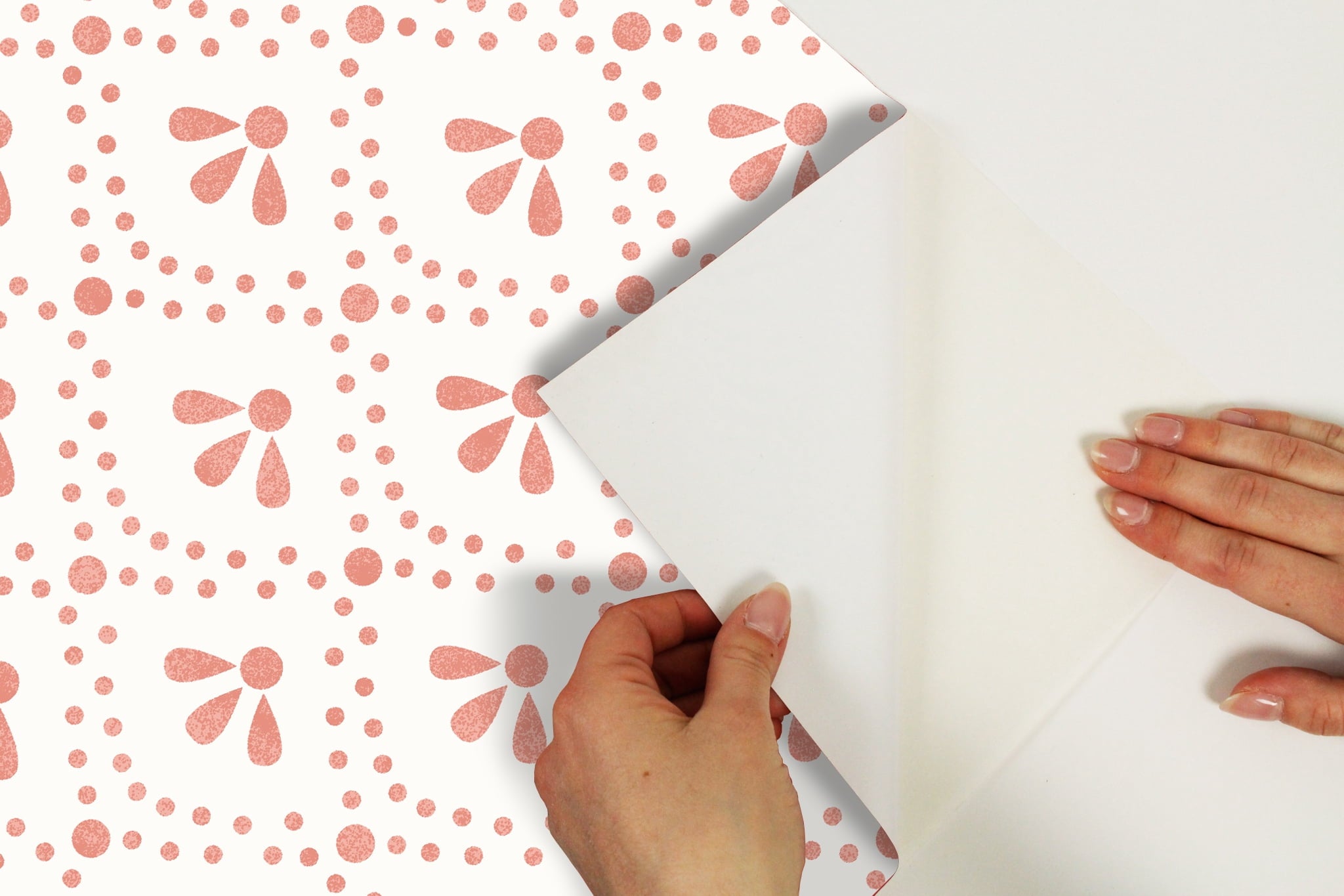 Homesteada™ Coral Tonal Scallop Peel And Stick Vinyl Wallpaper, 215-in by 20.5-in, 30.75 sq. ft.