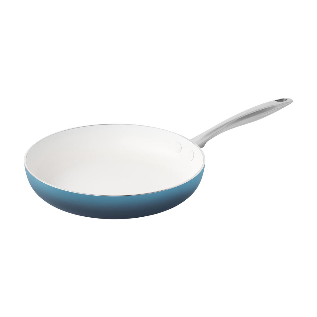 Homesteada™ Harlow 15-Piece Cookware Set, Ceramic Non-Stick Pots and Pans Set, Denim Blue