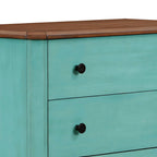 Homesteada™ 4-Drawer Dresser Made With Solid Wood Frame, Teal