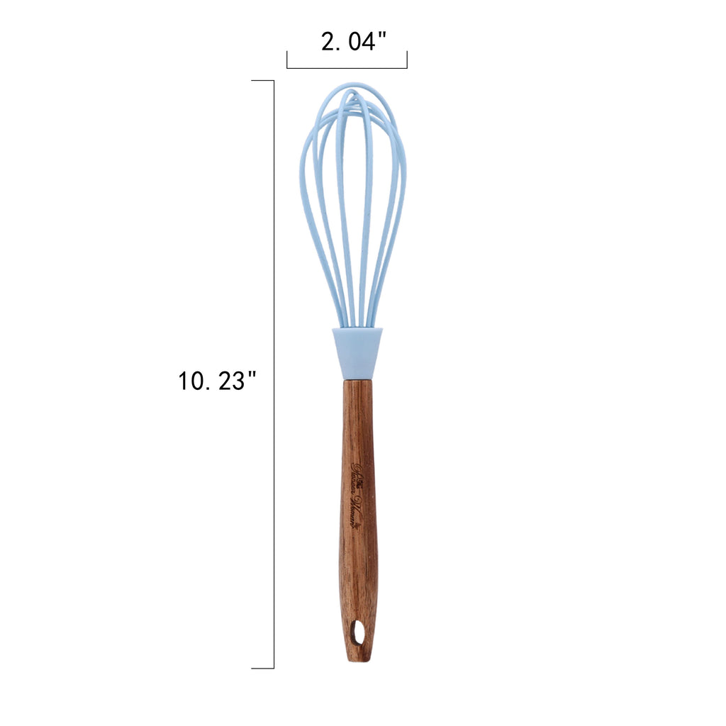 Homesteada™ 10-Piece Silicone and Acacia Wood Handle Cooking Utensils Set, Blue