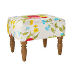 Homesteada™ Sweet Rose Ottoman, White, 17.25 in