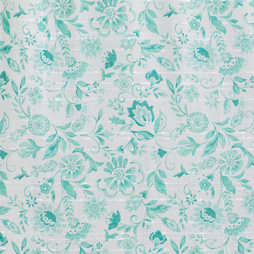 Homesteada™ Maize Sheer Curtain Panel, Teal, 1 Panel, 50"W x 84"L