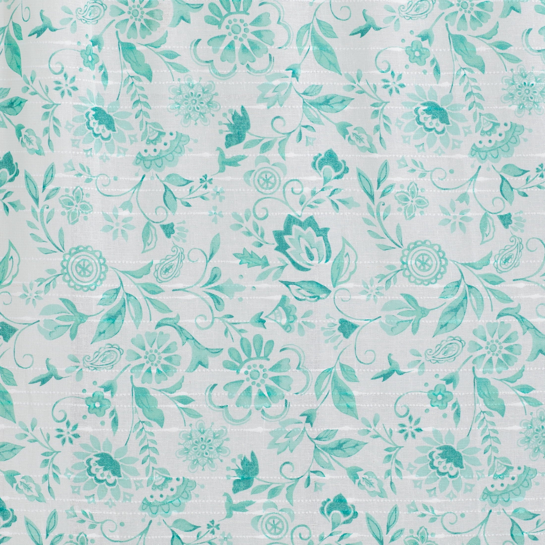 Homesteada™ Maize Sheer Curtain Panel, Teal, 1 Panel, 50"W x 84"L