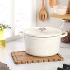 Homesteada™ 5-Quart Enameled Cast Iron Dutch Oven with Lid, Linen