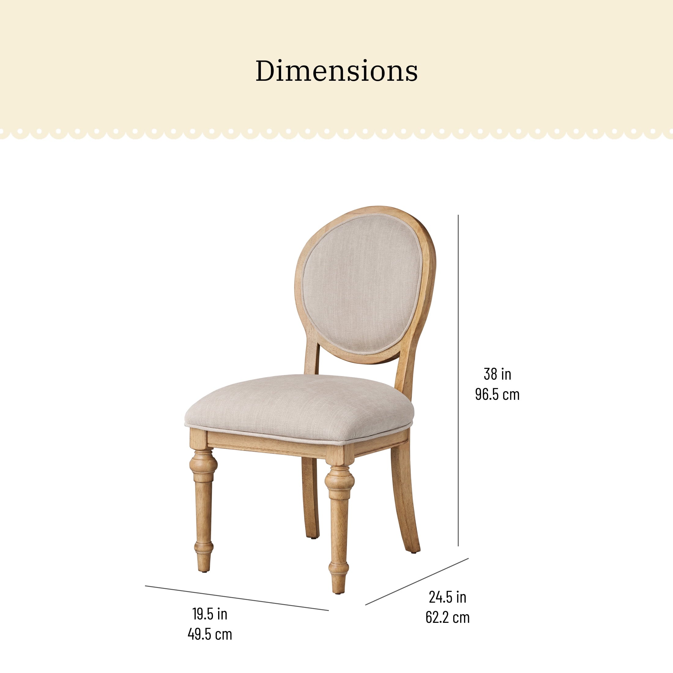 Homesteada™ Willa Rounded Back Dining Chairs, Heirloom Wheat, Set of 2