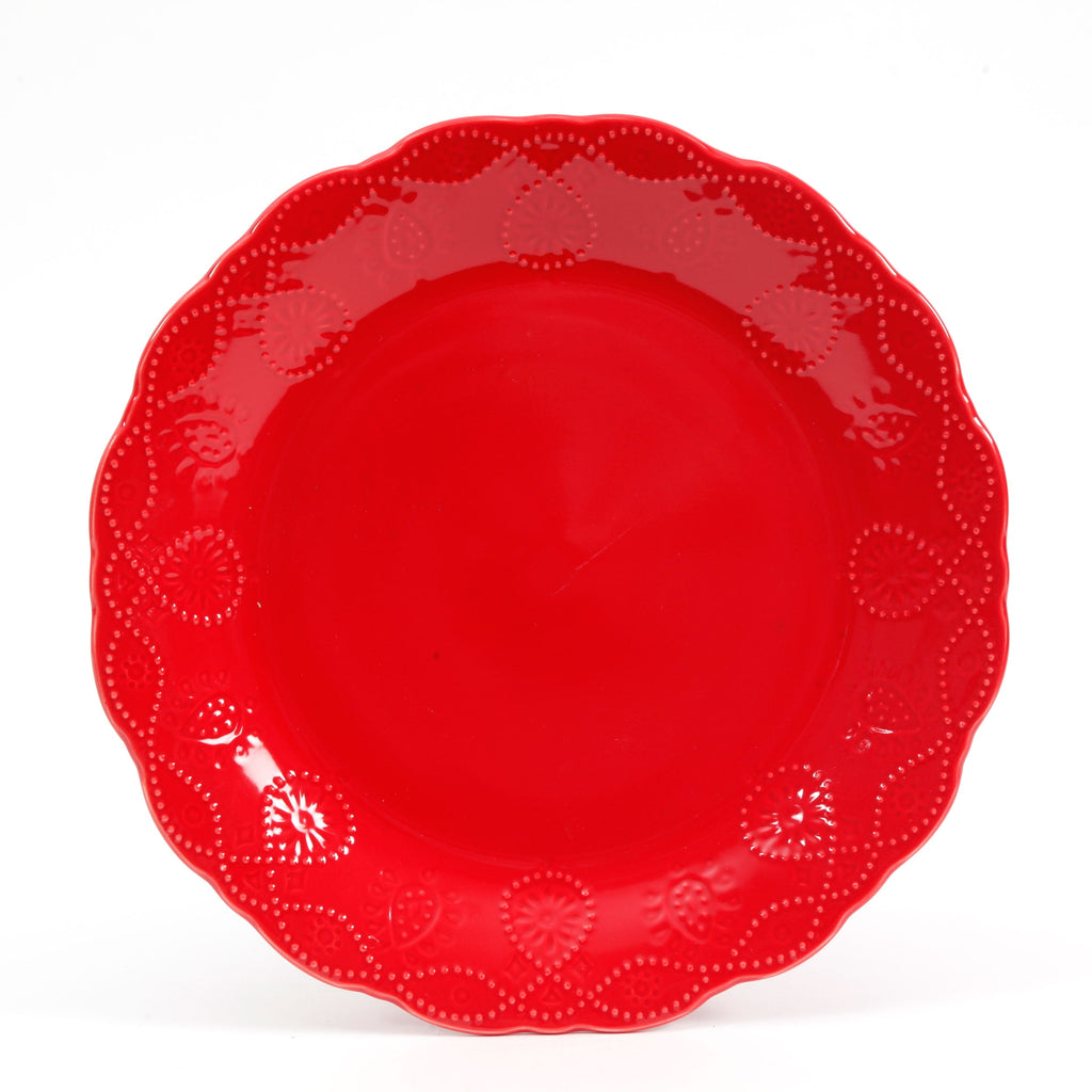 Homesteada™ Cowgirl Lace 12-Piece Dinnerware Set, Red