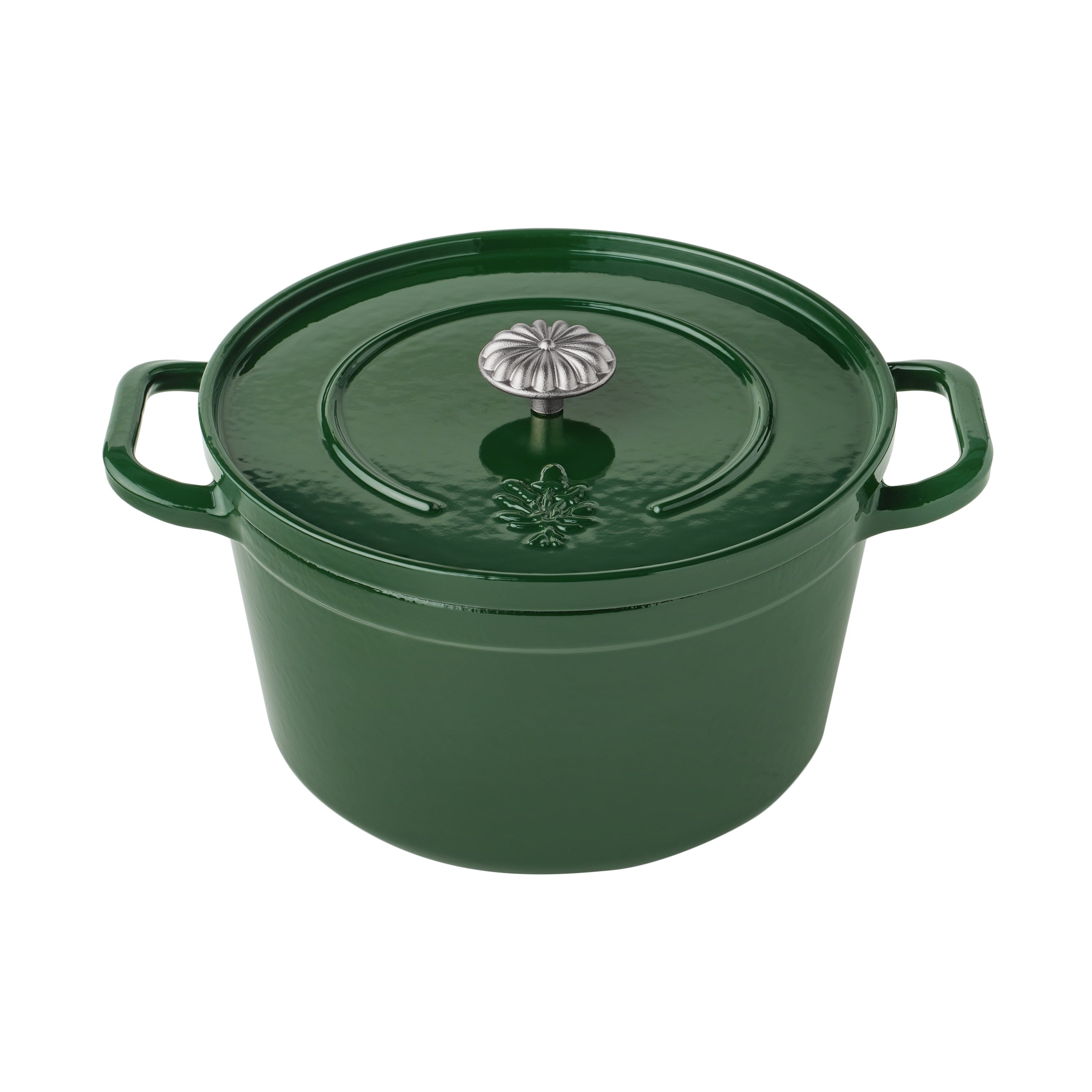 Homesteada™ 5-Quart Enamel Cast Iron Dutch Oven with Lid, Dark Green