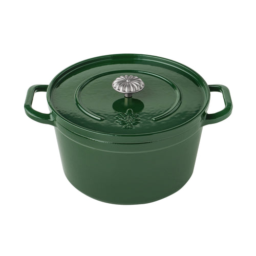 Homesteada™ 5-Quart Enamel Cast Iron Dutch Oven with Lid, Dark Green
