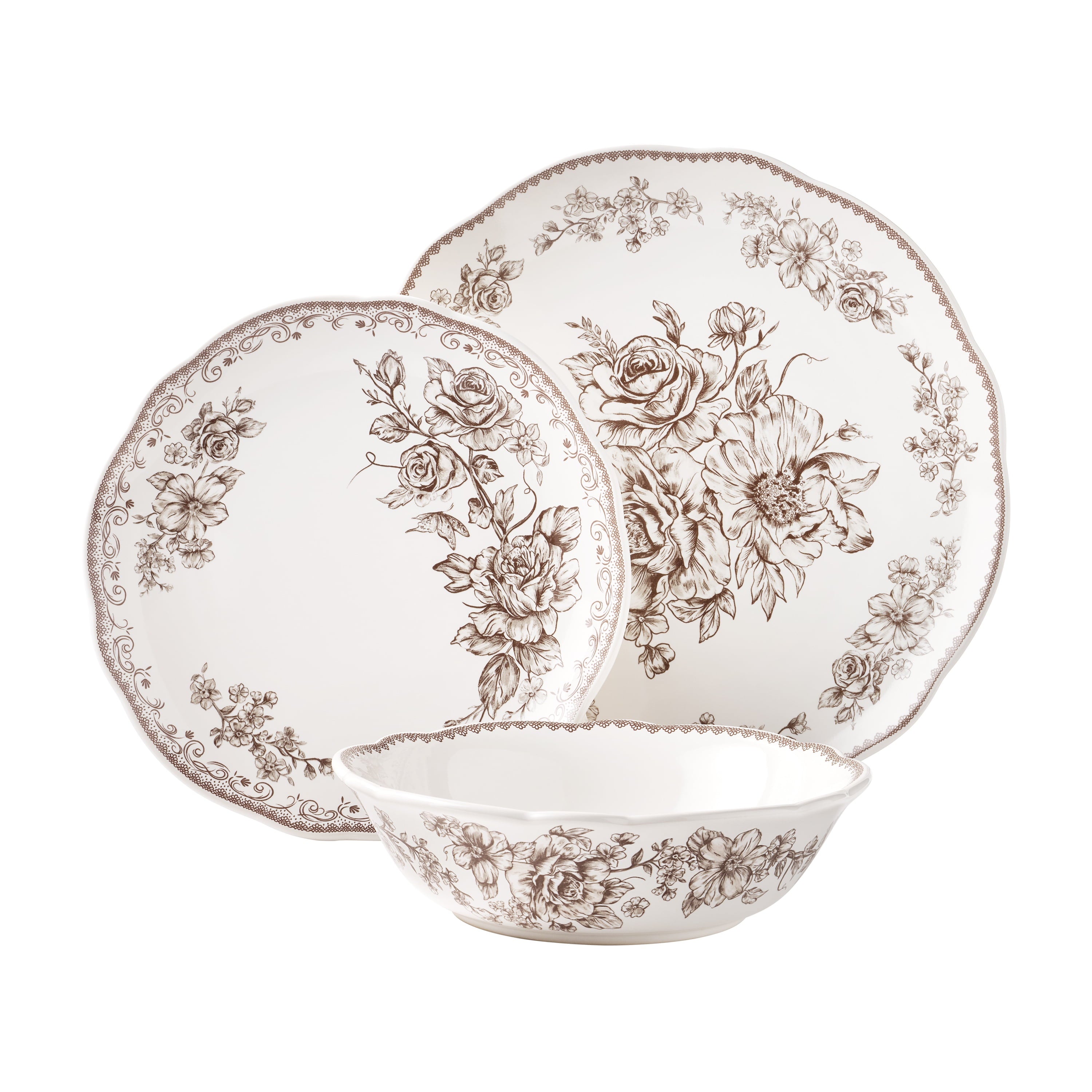 Homesteada™ Agatha 12-Piece Stoneware Dinnerware Set, Blue