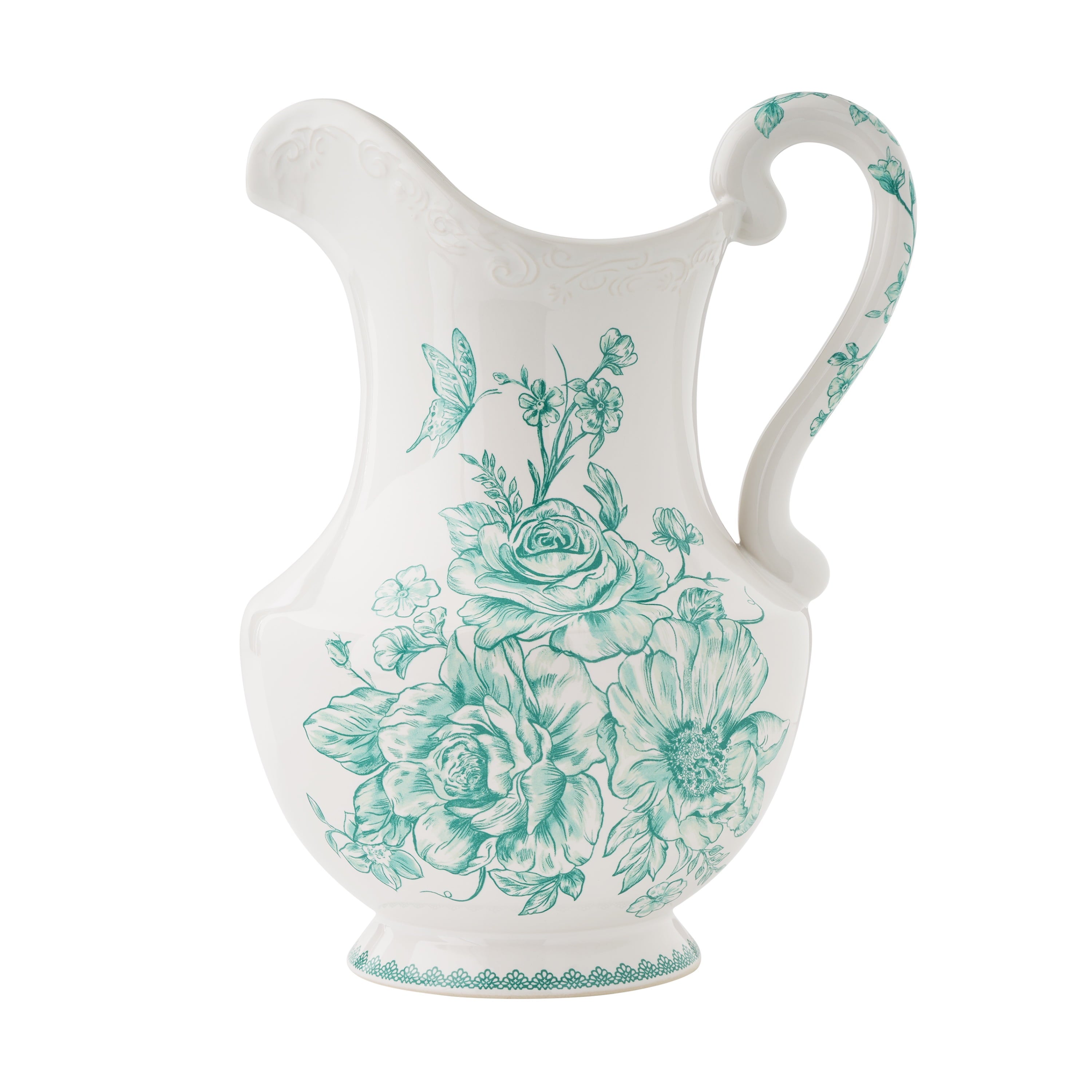 Homesteada™ Agatha Stoneware 2-Quart Pitcher, Blue