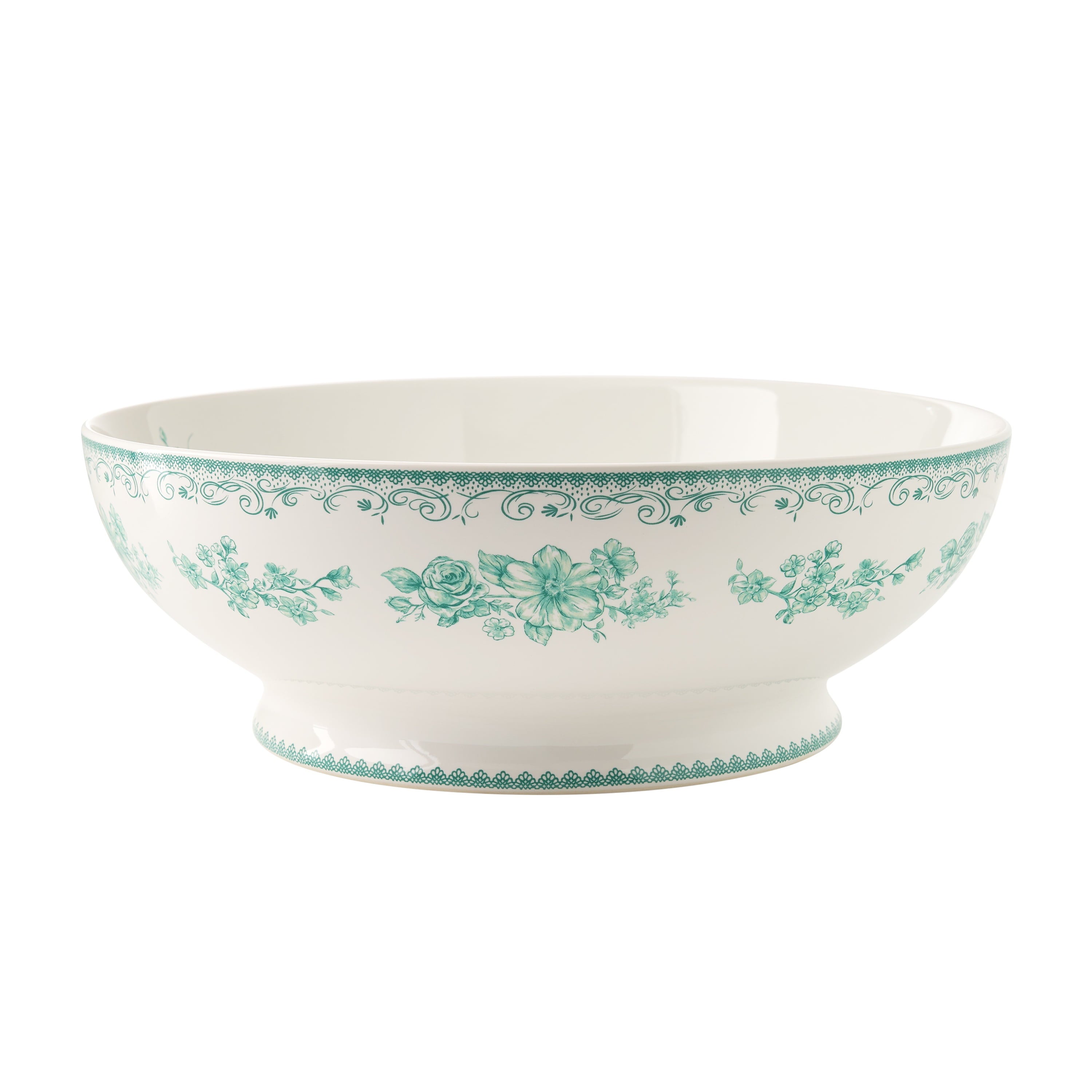 Homesteada™ Agatha Stoneware 11-inch Serving Bowl, Green