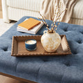 Homesteada™ Harper Rustic Brown Decorative Tray with Beaded Rim, 18.7 x 12.4 inches