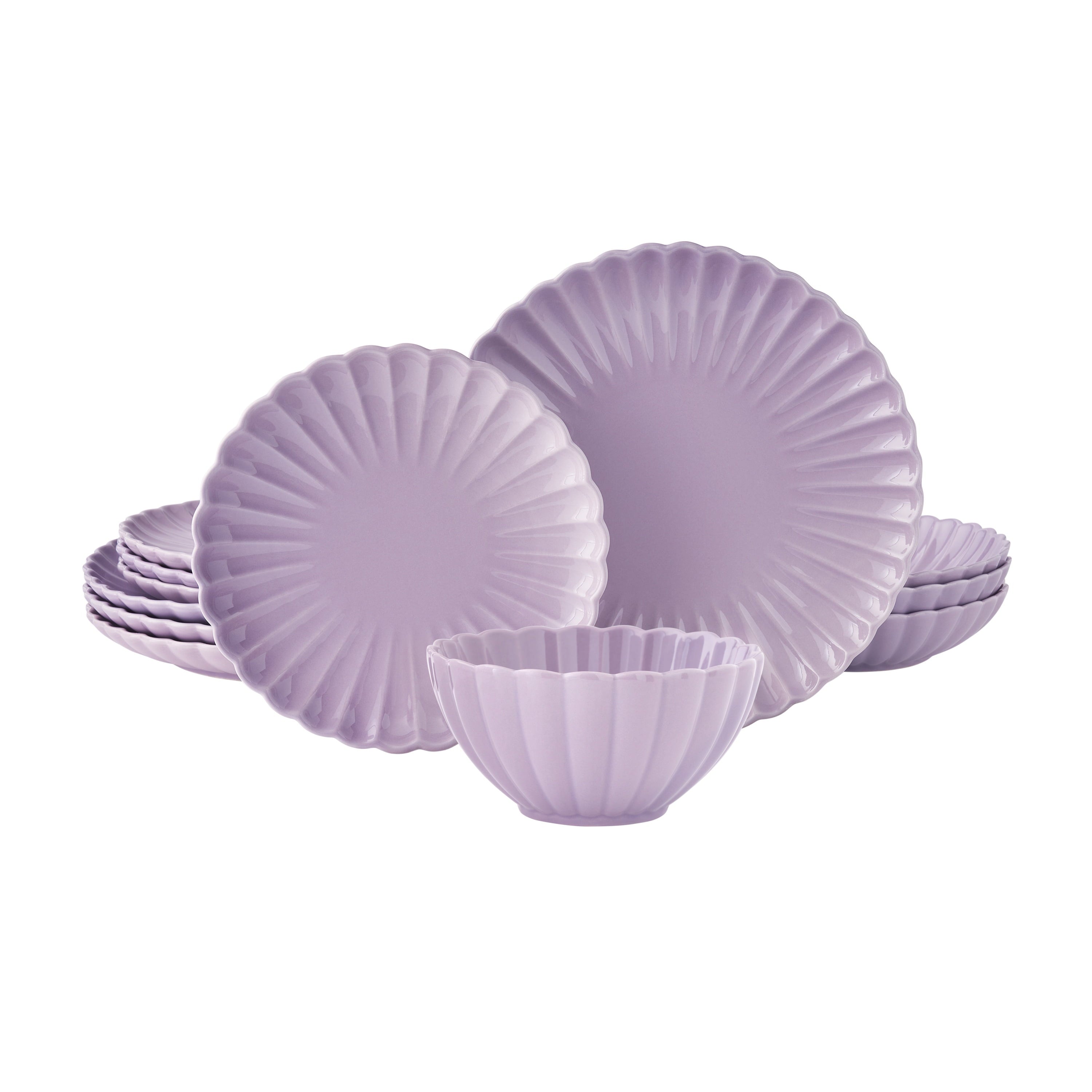 Homesteada™ Colette 12-Piece Stoneware Dinnerware Set, Blue