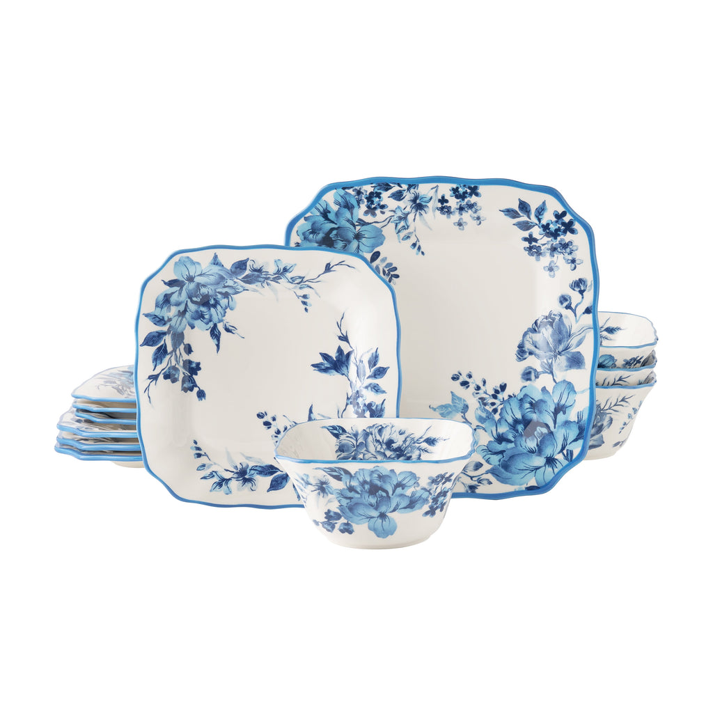 Homesteada™ Delilah 12-Piece Stoneware Dinnerware Set, Blue