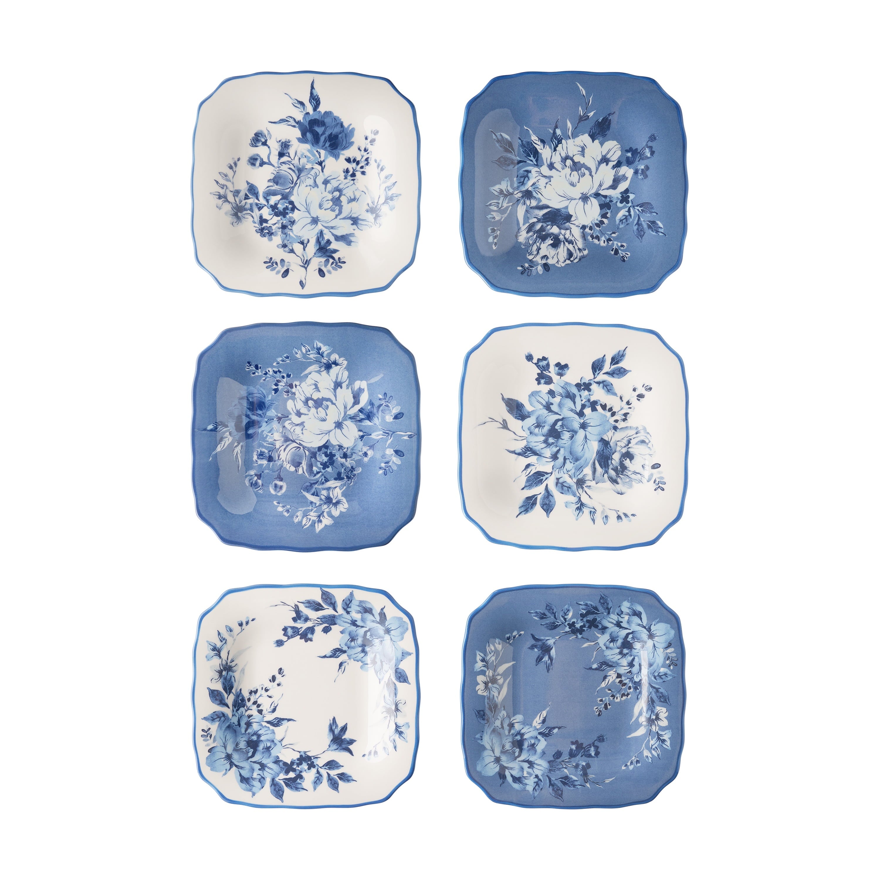Homesteada™ Delilah Stoneware Appetizer Plates, Blue, Set of 6