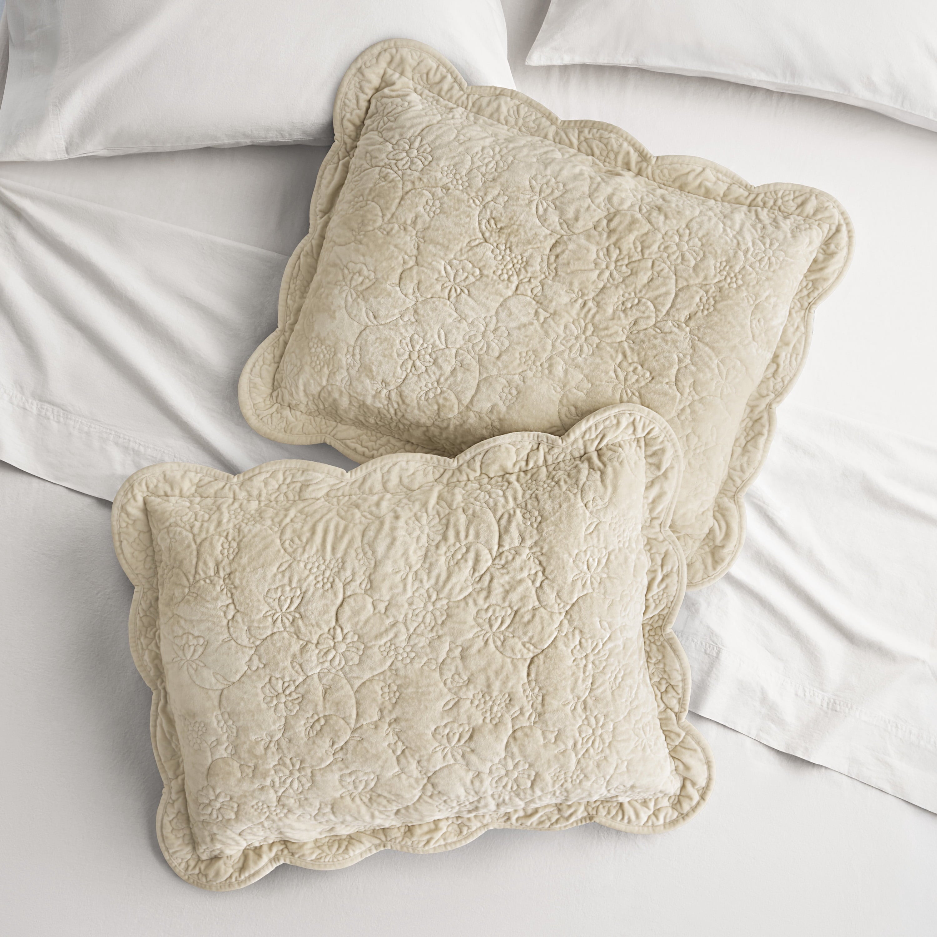 Homesteada™ Agatha Floral Gauze Pillow Sham, Standard, Blue Dust, 2 Pack