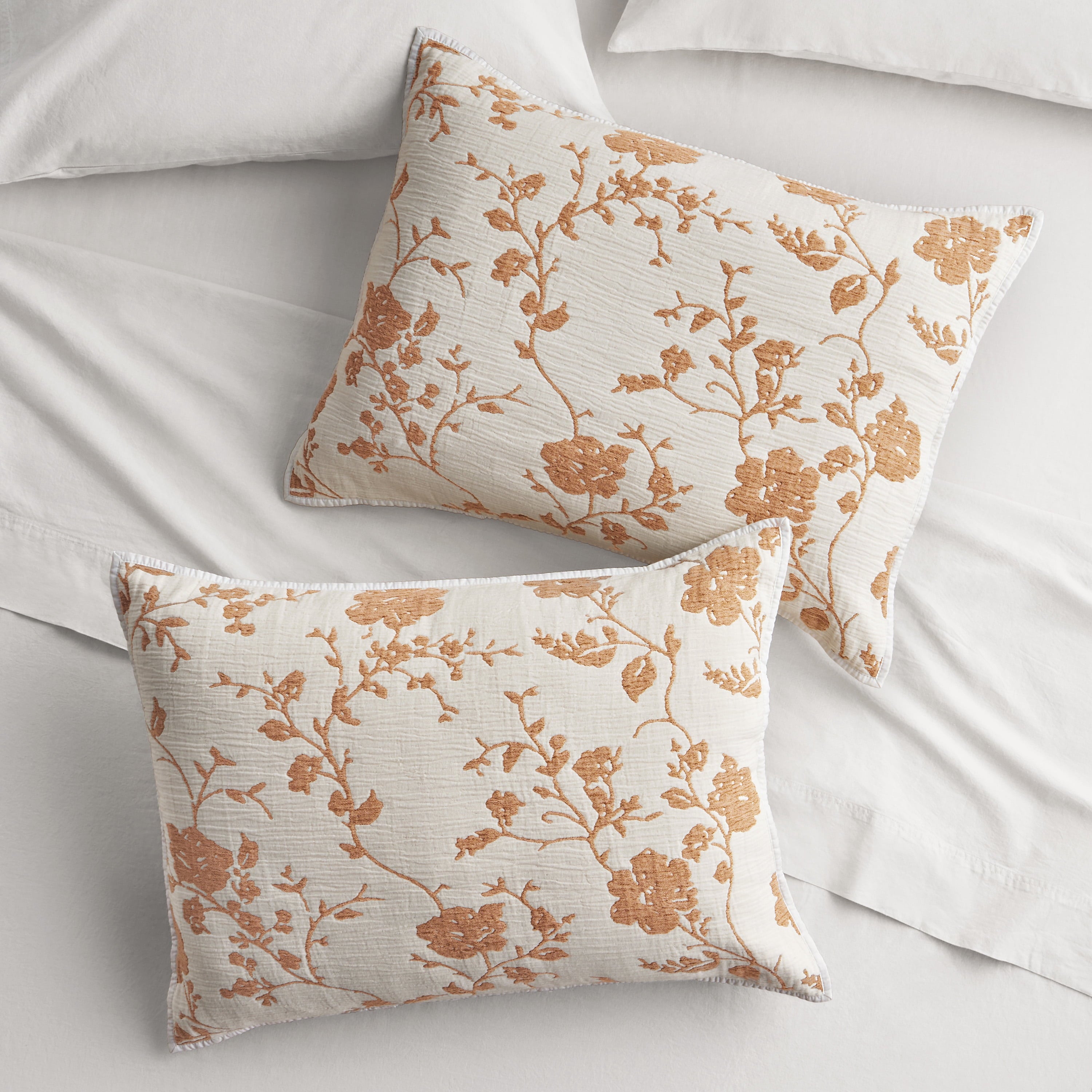 Homesteada™ Agatha Floral Gauze Pillow Sham, Standard, Blue Dust, 2 Pack