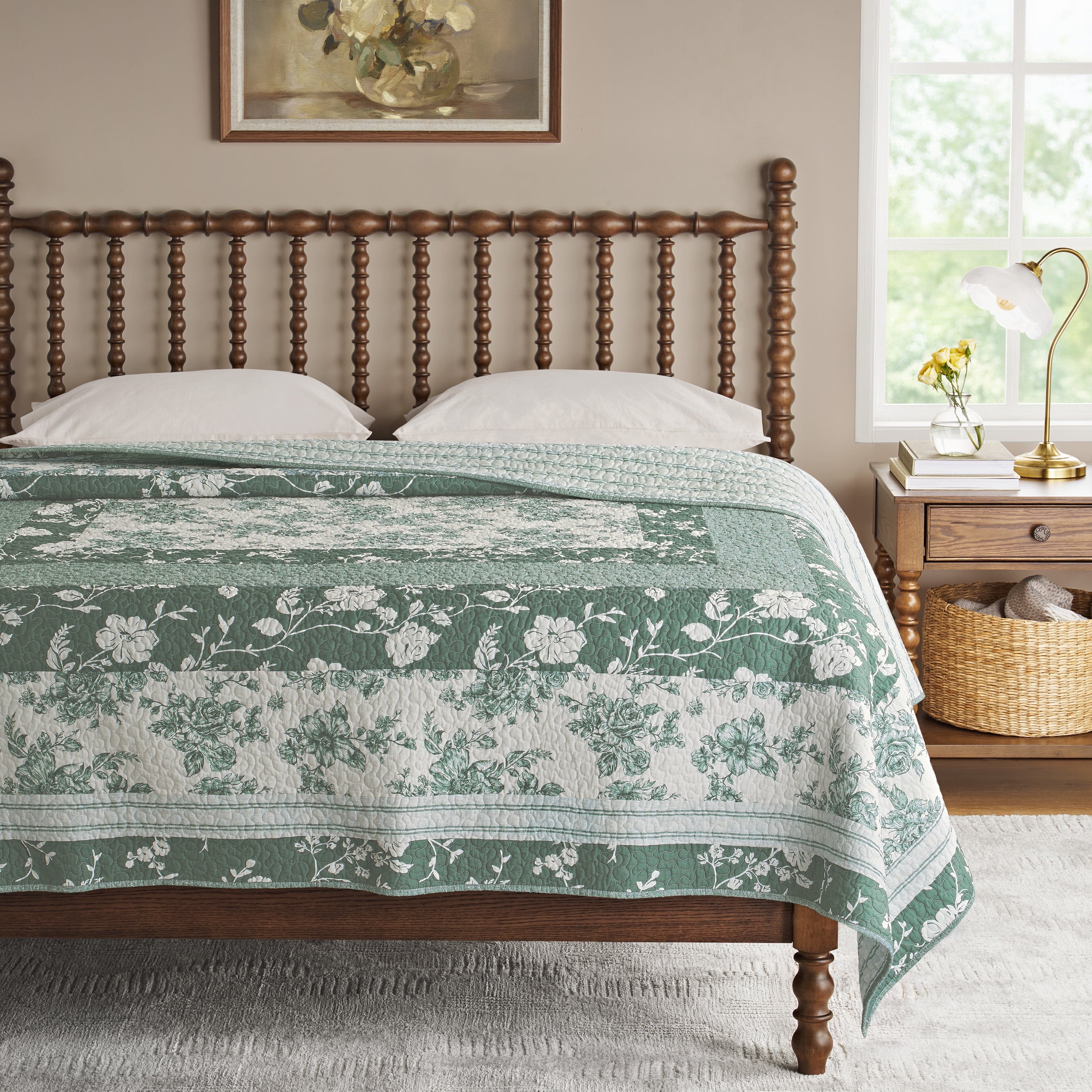 Homesteada™ Avery Cotton Patchwork Quilt, Full/Queen, Blue Dust Bedding