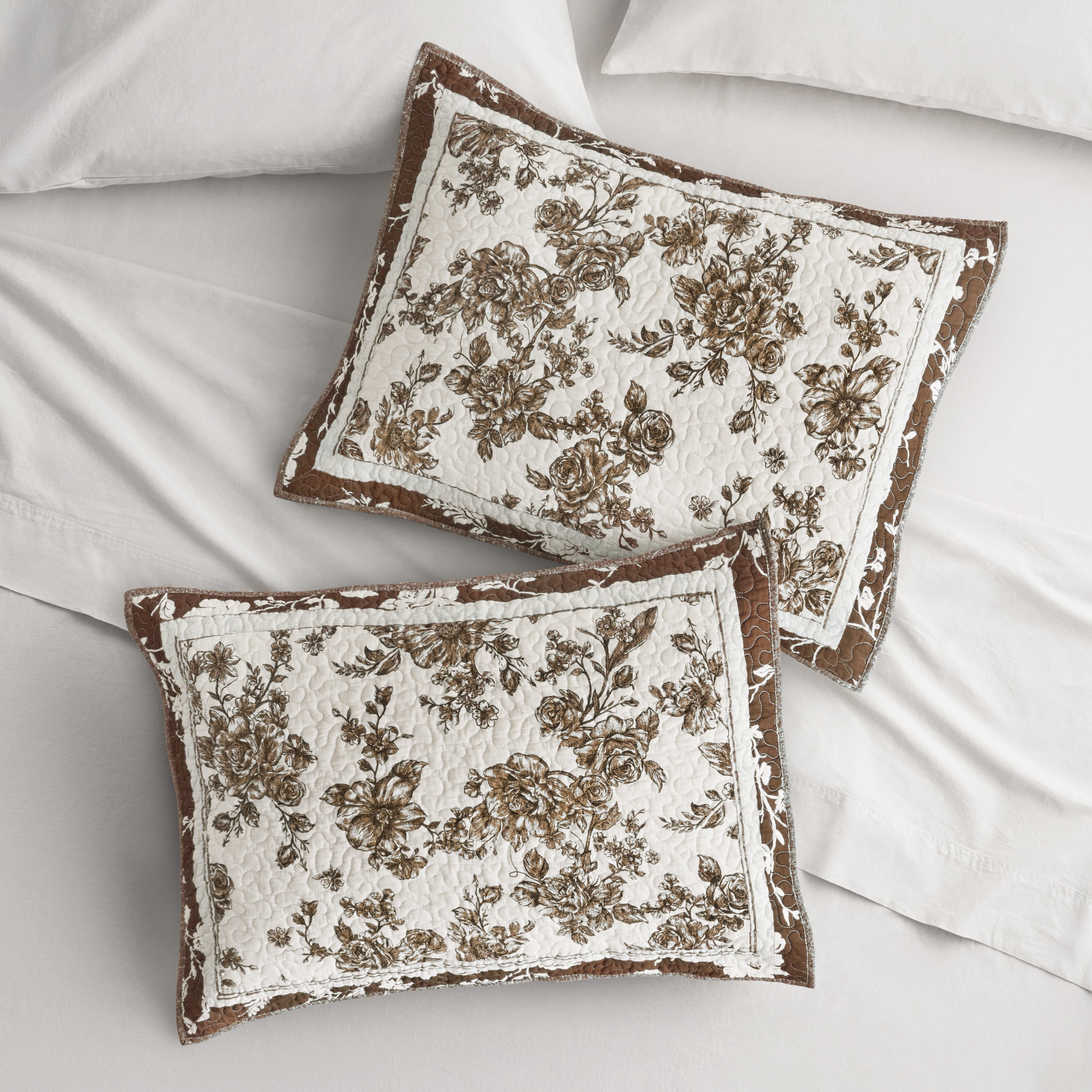 Homesteada™ Agatha Floral Gauze Pillow Sham, Standard, Blue Dust, 2 Pack
