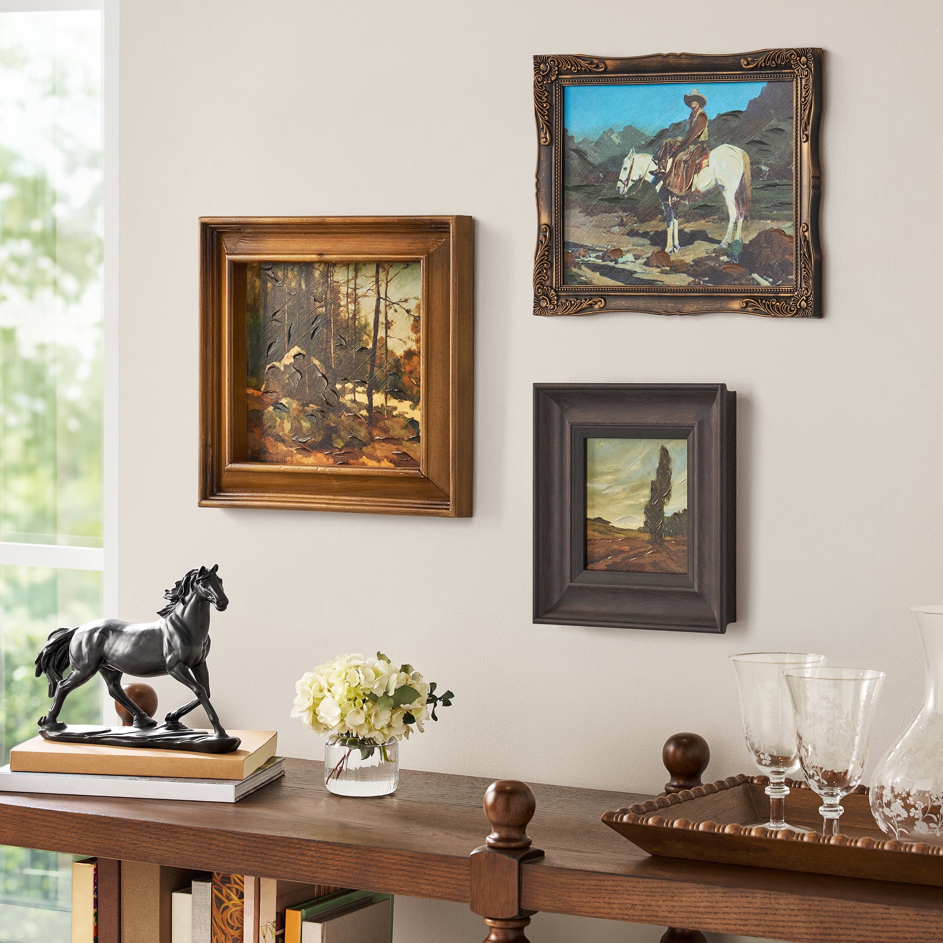 Homesteada™ Western Farmhouse Wall Art Set of 3 Framed Prints