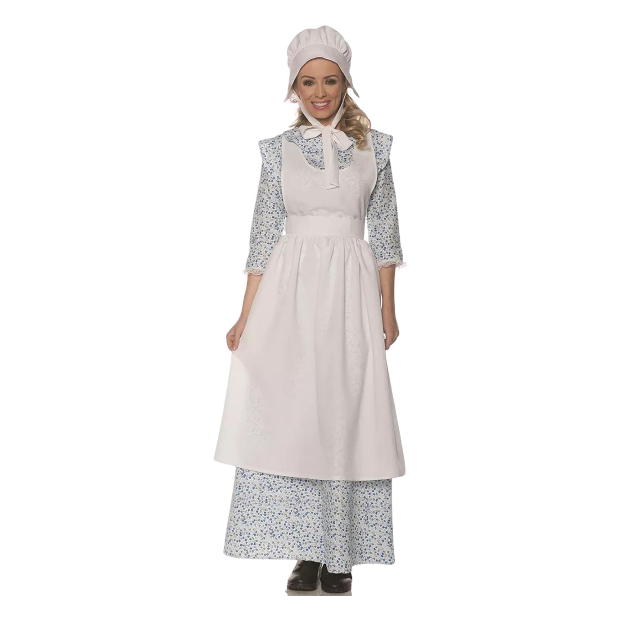 Homesteada™ Underwraps Heritage Country Womens Costume with Apron and Bonnet | Large Female
