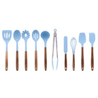 Homesteada™ 10-Piece Silicone and Acacia Wood Handle Cooking Utensils Set, Blue