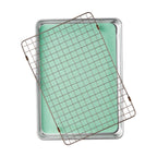 Homesteada™ Aluminum Sheet Pan Set with Wire Rack & Silicone Baking Mat, 3-Piece, 13"x18"