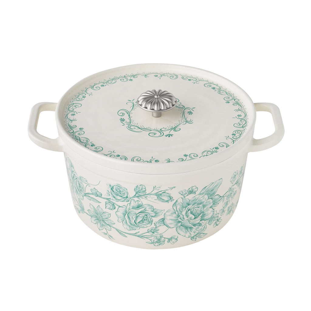 Homesteada™ 5-Quart Enamel Cast Iron Dutch Oven with Lid, Dark Green